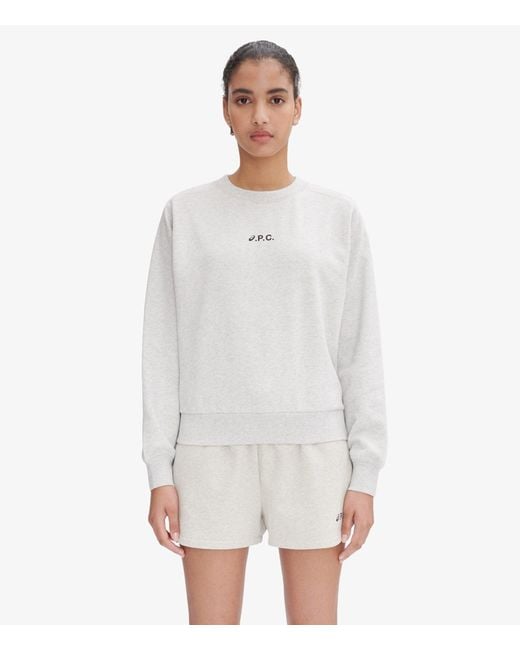 A.P.C. White A. P.c. Stone Sweatshirt Xs Light Grey
