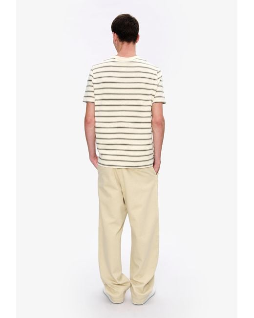 A.P.C. White A. P.c. Men's Striped T-shirt Size: Extra Small In Ecru for men