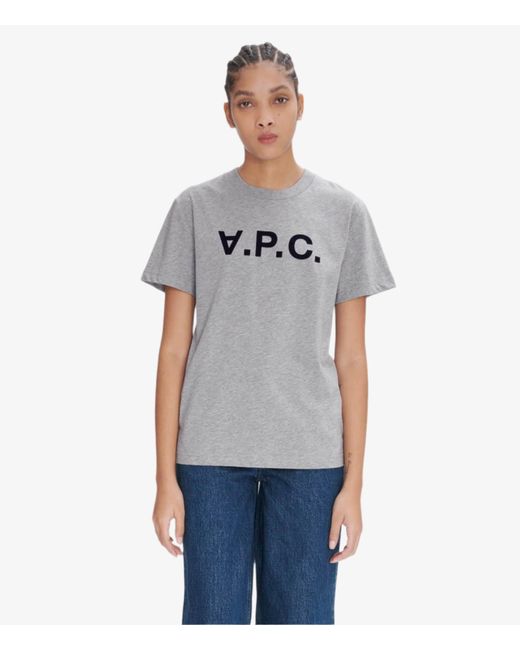 A.P.C. A. P.c. Women's Standard Grand Vpc T-shirt Size: 3xl In Heather Gray