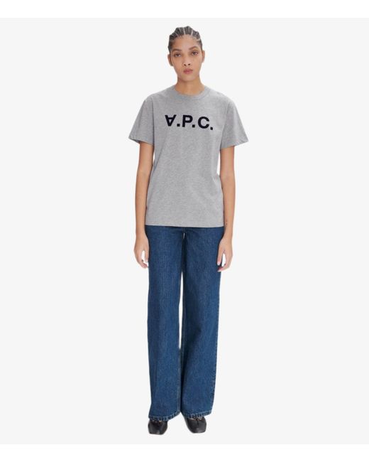 A.P.C. A. P.c. Women's Standard Grand Vpc T-shirt Size: 3xl In Heather Gray