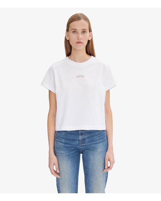 A.P.C. A. P.c. Women's Cloud T-shirt Size: Extra Small In White