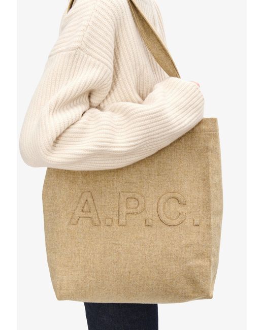 A.P.C. Natural A. P.c. Men's Trapèze Tote Bag One Size In Beige for men