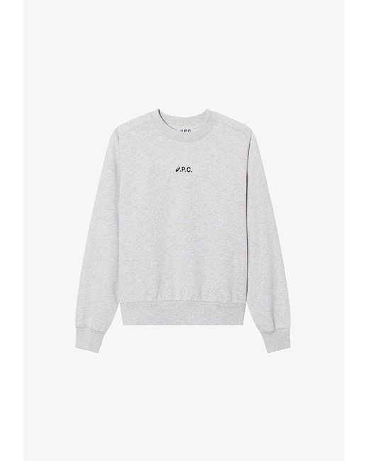 A.P.C. White A. P.c. Stone Sweatshirt Xs Light Grey