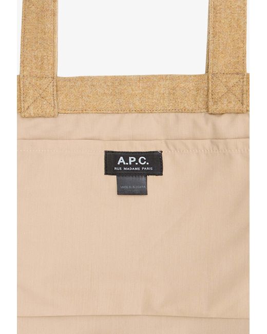 A.P.C. Natural A. P.c. Men's Trapèze Tote Bag One Size In Beige for men