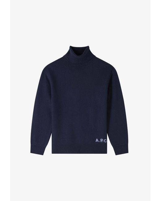A.P.C. A. P.c. Men's Walter Sweater Size: Extra Small In Dark Navy Blue