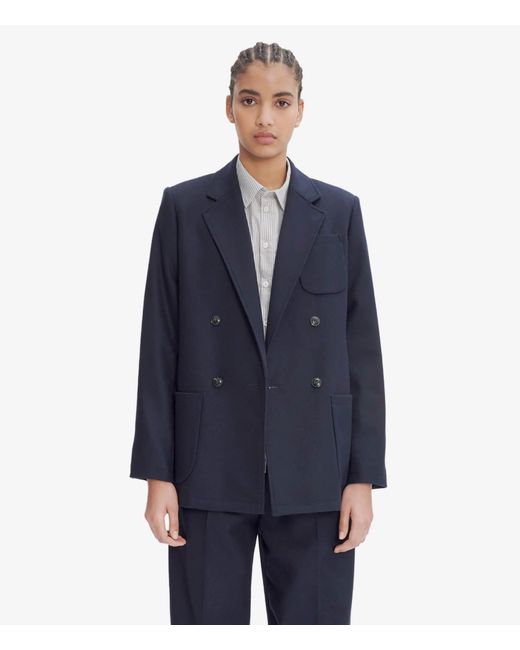 A.P.C. A. P.c. Hazel Jacket 42 Heather Navy Blue