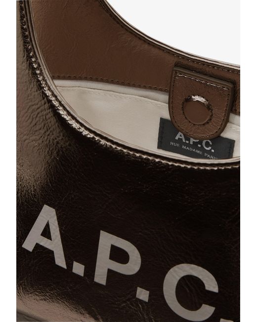 A.P.C. White A. P.c. Women's Baby Ninon Shoulder Bag One Size In Dark Silvertone