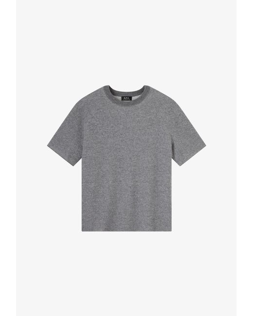 A.P.C. A. P.c. Men's Wool T-shirt Size: Extra Small In Charcoal Gray for men
