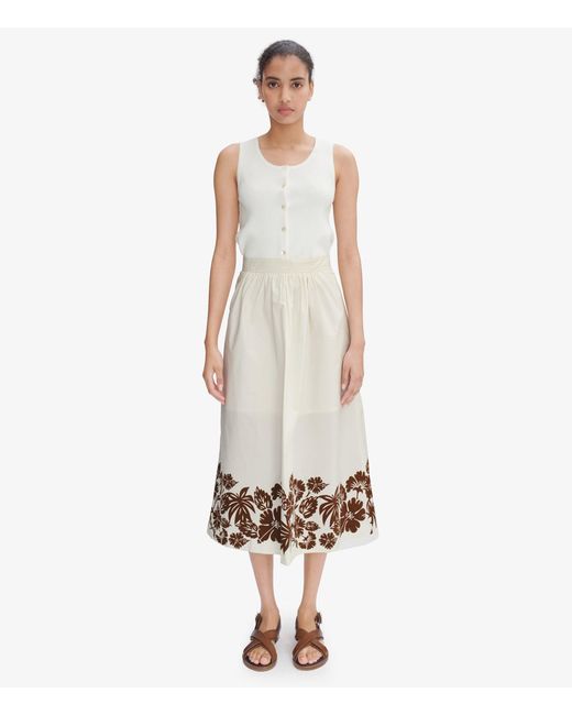 A.P.C. White A. P.c. Ravenna Aloha Skirt 36 Ecru