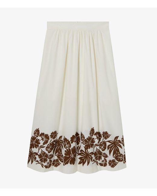 A.P.C. White A. P.c. Ravenna Aloha Skirt 36 Ecru
