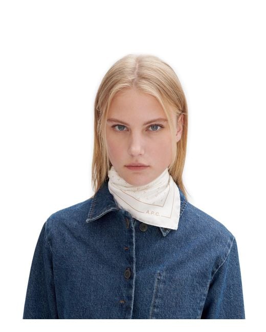 A.P.C. White Dark Navy Blue