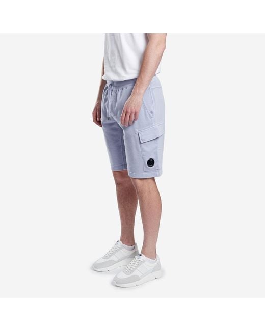C.P. Company Resist Dyed Cargo Sweat Shorts in Blue for Men | Lyst