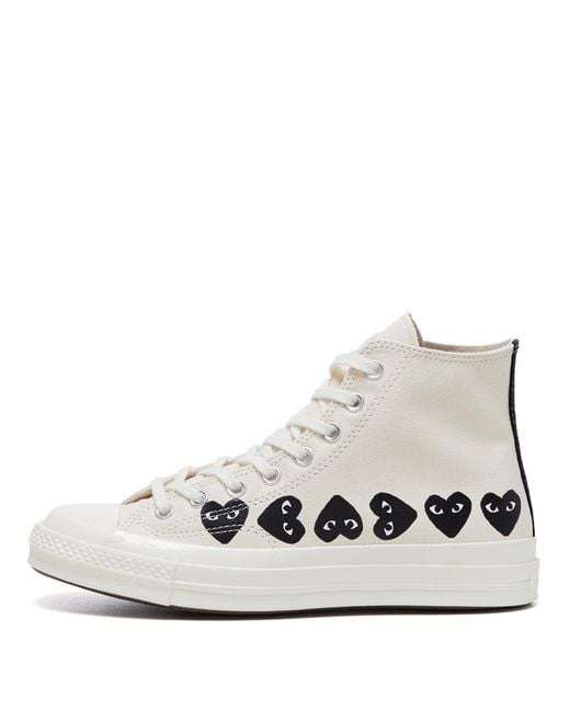 COMME DES GARÇONS PLAY Multi Heart Chuck 70 High Top Trainers in White for  Men | Lyst