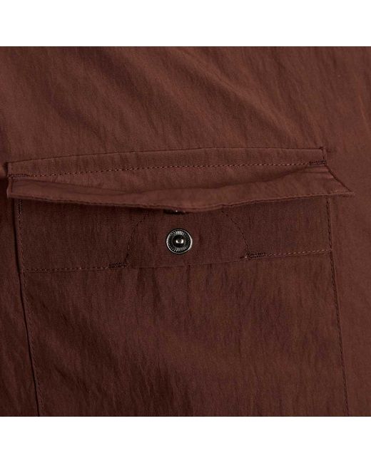 Fred Perry Zip Through Overshirt in Brown for Men | Lyst