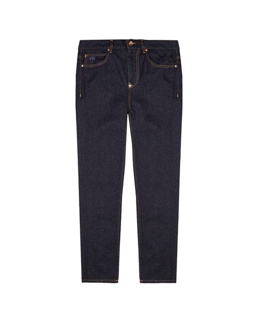 Vivienne Westwood Denim Classic Tapered Jeans in Navy (Blue) for Men - Lyst