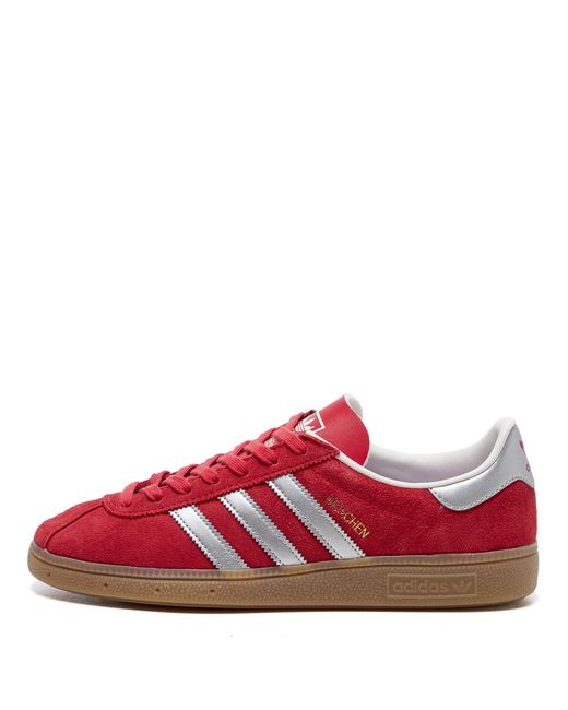 adidas Munchen Trainers in Red for Men | Lyst