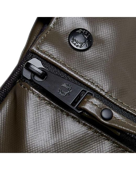 Fred Perry Tonal Classic Barrel Bag in Black for Men Lyst