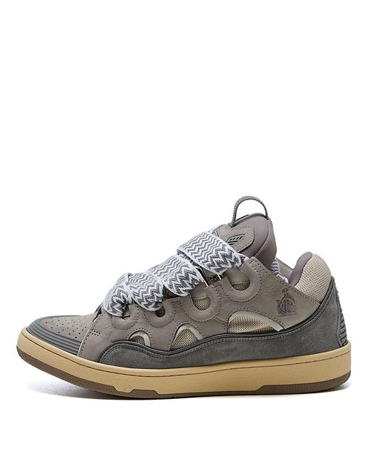 Mens grey deals lanvin trainers