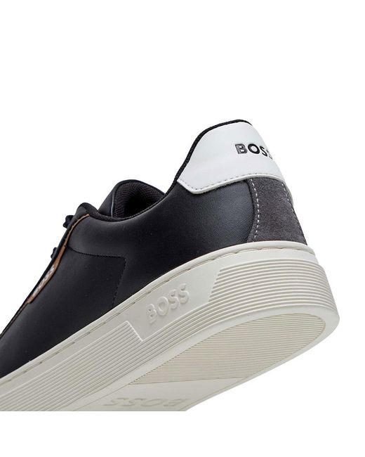 BOSS Rhys Tennis Trainers in Blue for Men Lyst UK