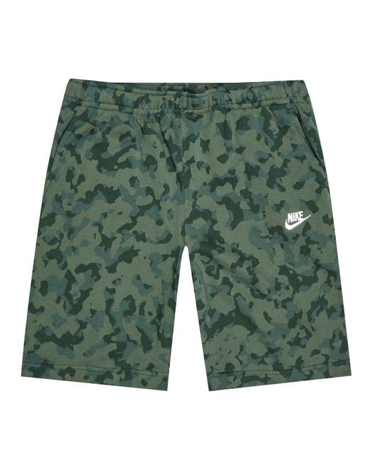 Nike Fleece Sweat Shorts in Green for Men - Lyst