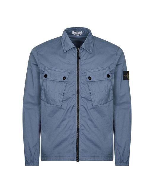 stone island gabardine overshirt