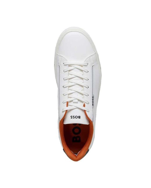 BOSS by HUGO BOSS Rhys Tenn Pusdth Trainers in White for Men | Lyst