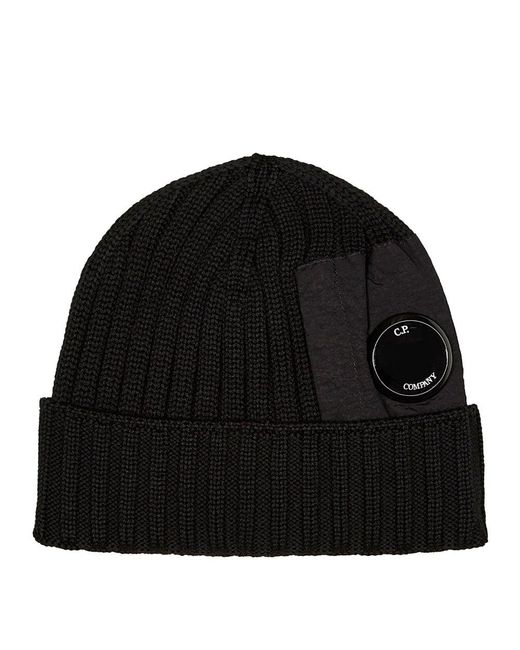 C.P. Company Lens Beanie in Black for Men Lyst UK