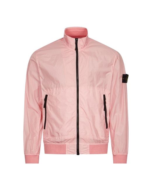 Stone Island Garment Dyed Crinkle Reps Ny Jacket in Pink for Men | Lyst
