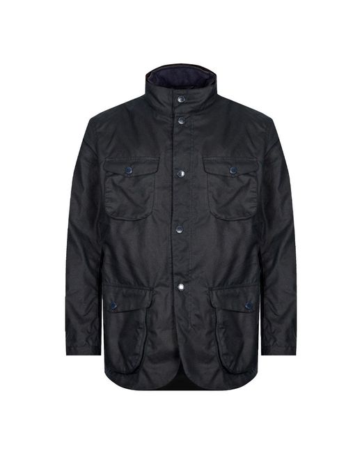 Barbour Cotton Ogston Wax Jacket in Navy (Blue) for Men Lyst