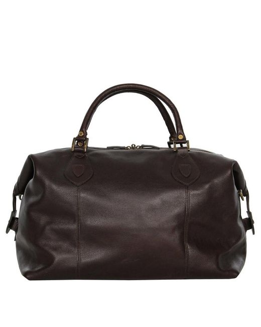 barbour leather man bag