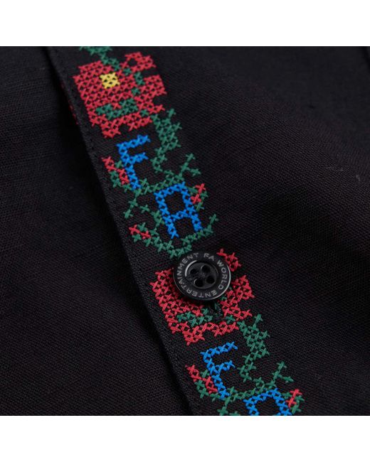 Fucking Awesome Linen Tetris Club Shirt in Black for Men | Lyst