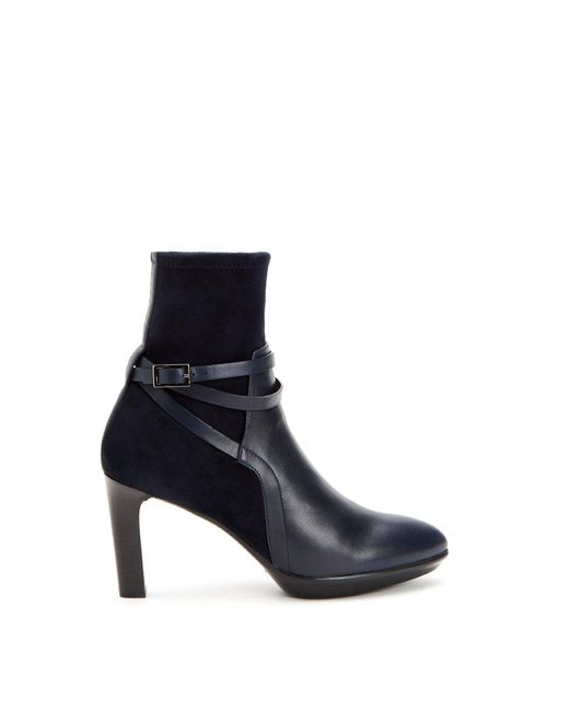 aquatalia navy blue boots