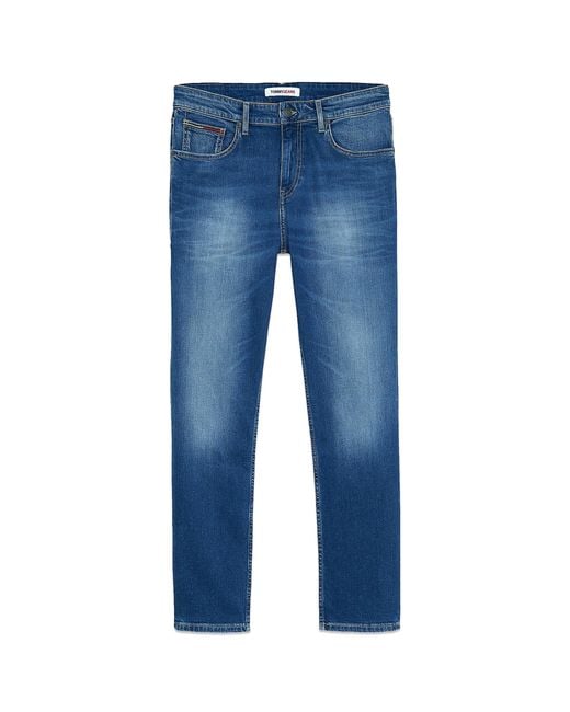 Tommy Hilfiger Ryan Regular Straight Jeans Wilson Mid Blue Stretch for Men |