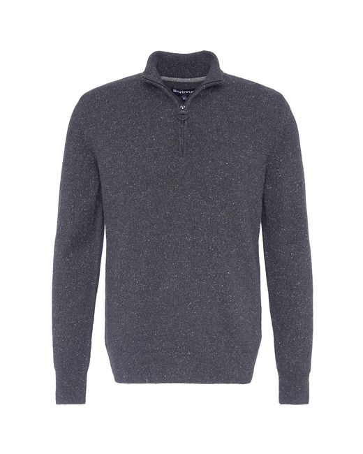 Barbour Blue Tisbury Half Zip Sweater for men