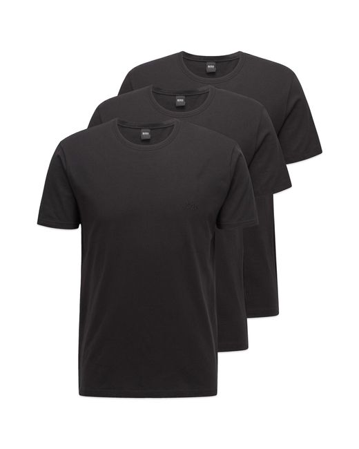 BOSS by HUGO BOSS 3 Pack Cotton T-shirts in Black for Men - Save 6% | Lyst