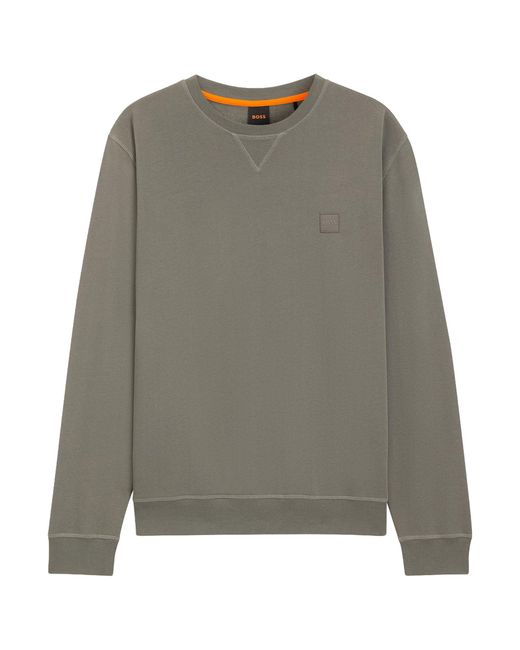 Boss Gray New Westart Crew Sweat for men