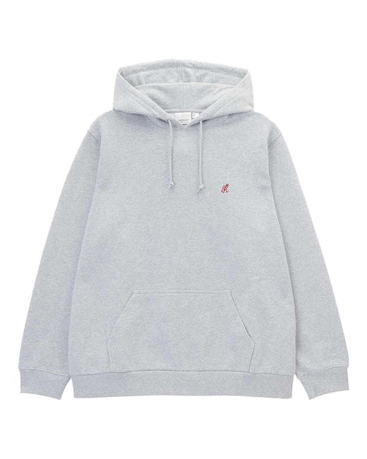 Gramicci Gray One Point Hooded Sweatshirt for men