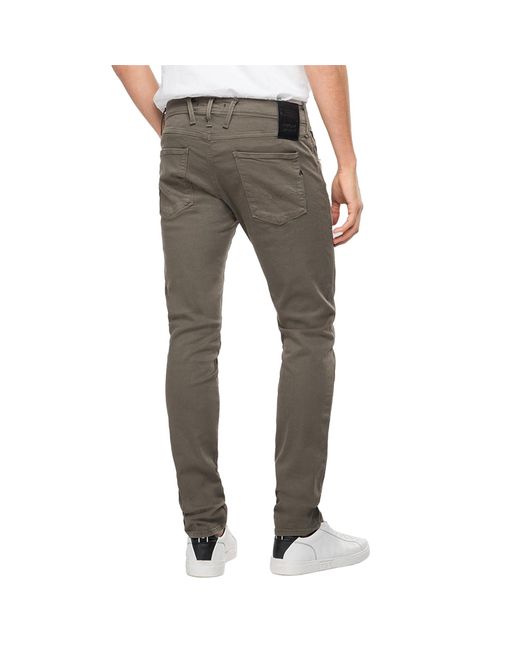 Replay Hyperflex X-lite Anbass Colour Edition Slim Fit Jeans in Gray for  Men | Lyst