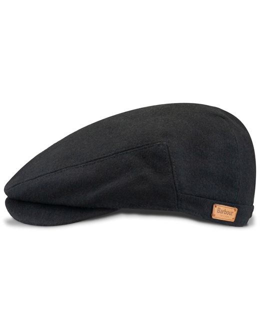 Barbour Wool Redshore Flat Cap in Black 