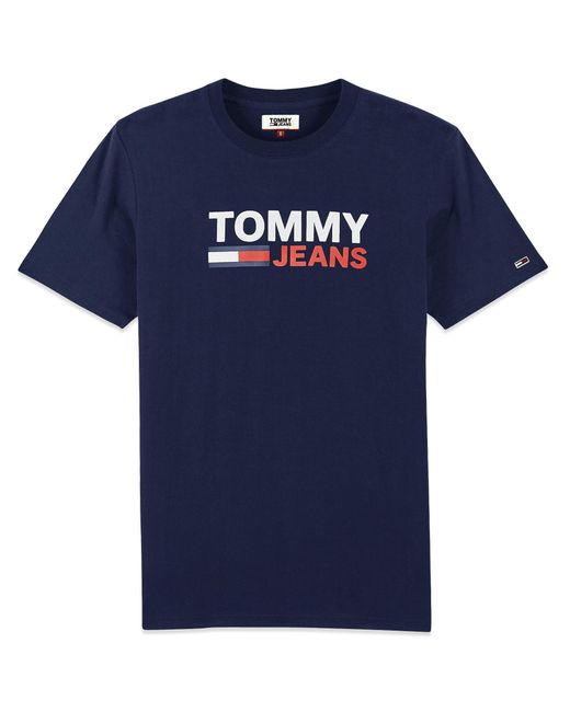 Tommy Hilfiger Denim Tommy Jeans Corporate Logo T-shirt in Blue for Men -  Save 4% - Lyst