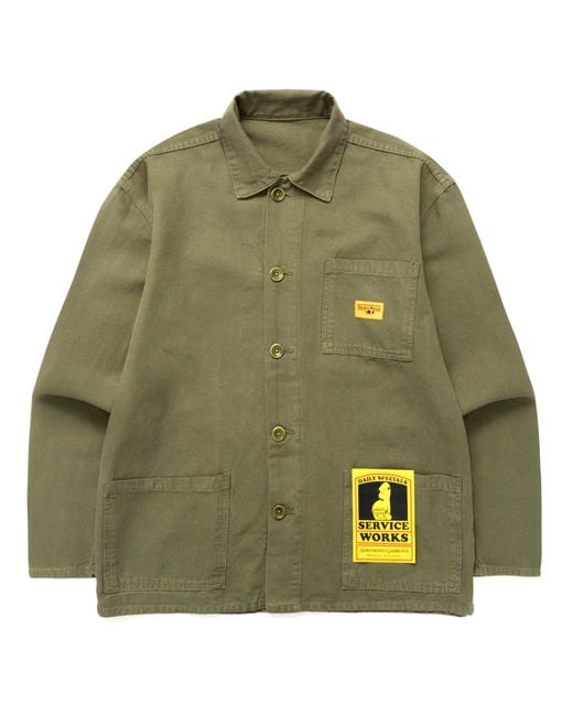 Service Works Green Canvas Chore Shirt for men