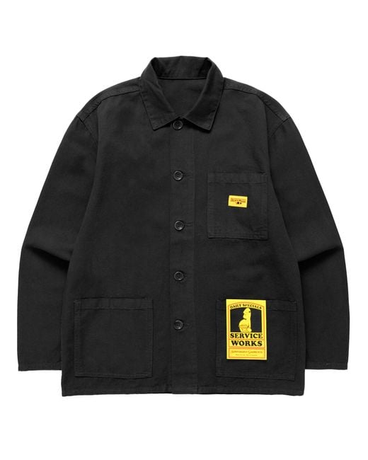 Service Works Black Canvas Chore Shirt for men