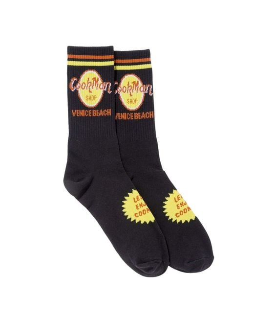 Cookman Blue Rib Crew Socks for men