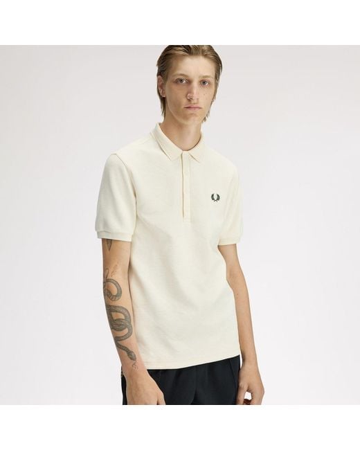 Fred Perry Natural Jacquard Polo Shirt for men