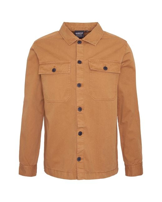 Barbour Brown Adey Overshirt for men
