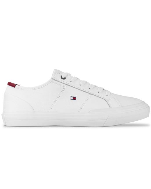 Tommy Hilfiger Corporate Flag Trainers Shoes White for Men - Save 27% - Lyst