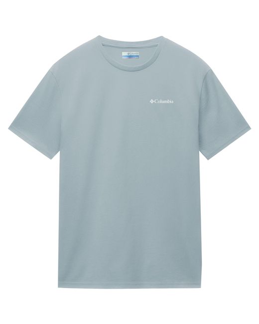 Columbia Blue Basic Small Chest Logo T-Shirt for men