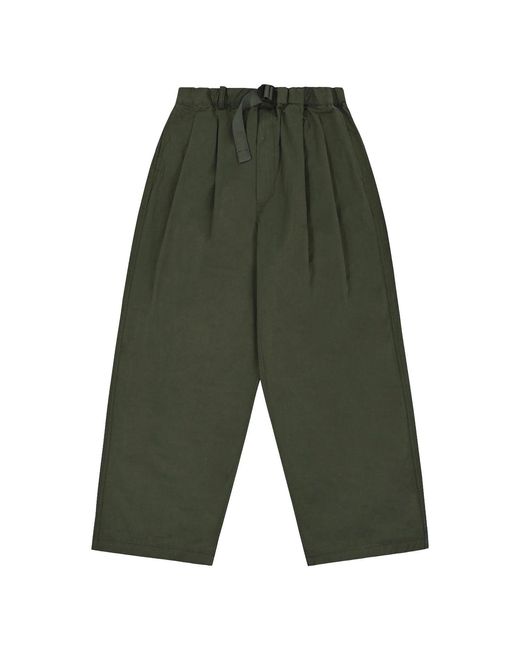 KAPPY DESIGN Green Two Tuck Wide Pants for men