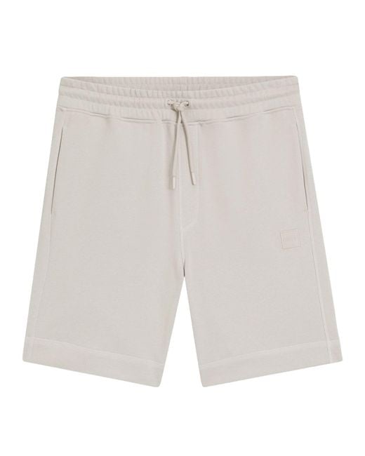 Boss White New Sewalk Jog Shorts for men