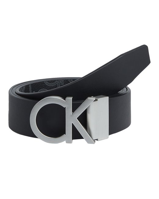 Calvin Klein Reversible Monogram Belt Black for Men | Lyst